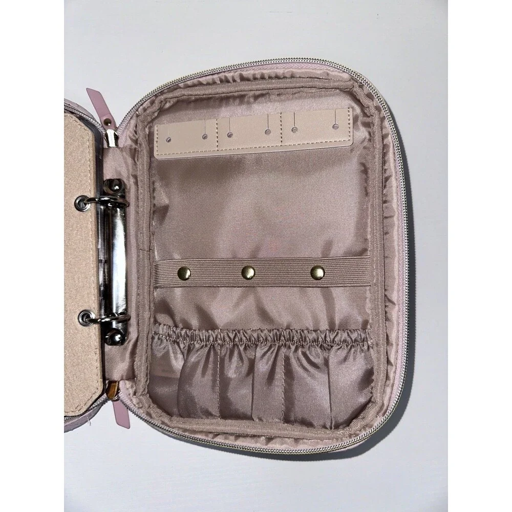 BAGSMART Jewelry Travel Organizer Clear Sleeves Earrings Necklace Holders NWT